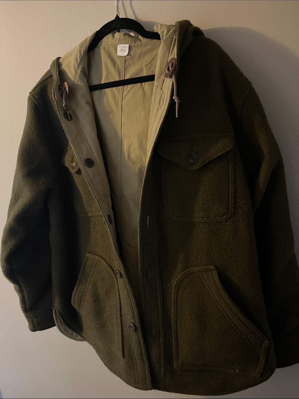 Filson Snohomish Olive Hooded Wool Jacket Sz S Like New Condition! - Picture 2 of 12
